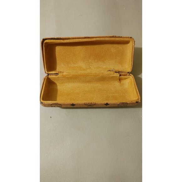 Munchen Vintage MCM Camel Brown Monogram Eyeglass Case Hard Shell 6x3x2 Leather - Picture 8 of 15